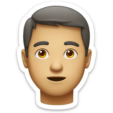 face with eyebags under eyes sticker