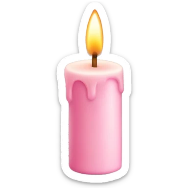 light pink candle  sticker