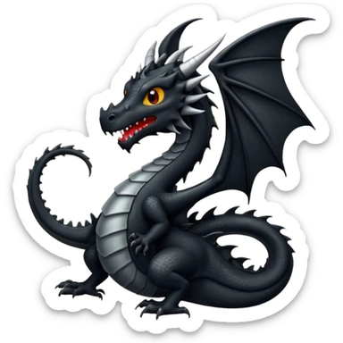 Dragón negro sticker