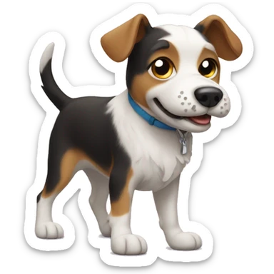 Dog is going for a walk sticker