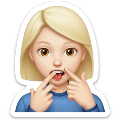 Un labio mordiendo un dedo  sticker