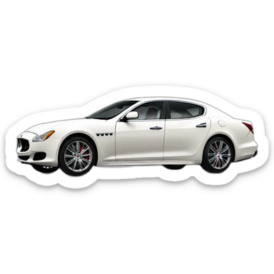 Maserati Quattroporte white sticker
