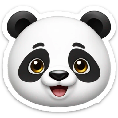 panda say hi sticker