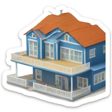 costal beach home sticker