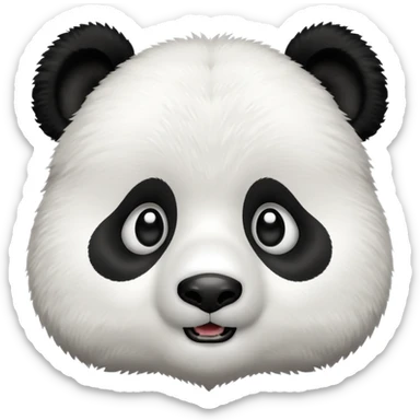 shocked panda bear sticker