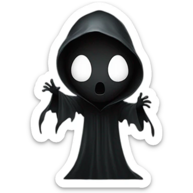 Ghost face maniac Black cloak white mask film scream scream maniac sticker