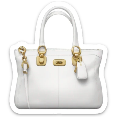 White coach tabby purse sticker