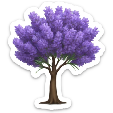 Lavander New Year tree sticker