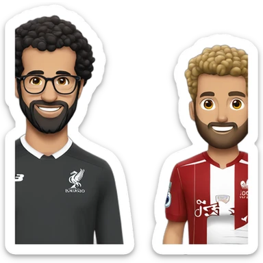 mo Salah and pregnant jurgen klopp sticker