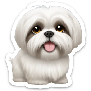 White Shih Tzu sticker