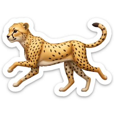Cheetah running sticker