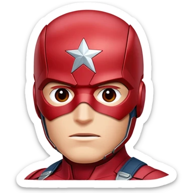 Vision marvel, red face from captain america: civil war sticker