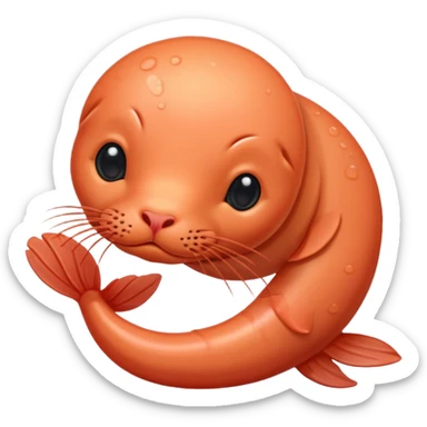 Una foca camarón sticker