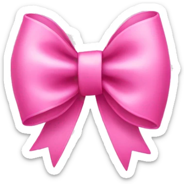 Pink bow sticker