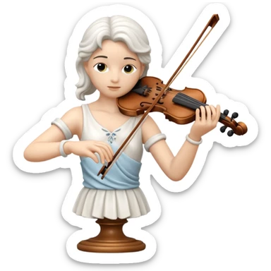 statue playing violin sticker