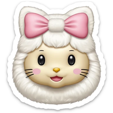 Hello kitty Beige bow sticker