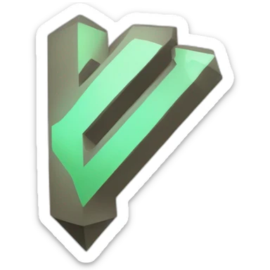 Bold letter B with arrow exponentially increasing towards the upper right sticker