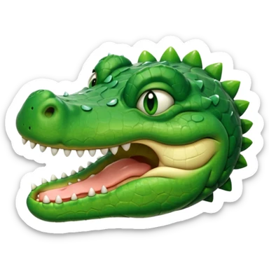crocodile,eyes closed, many tears coming out sticker