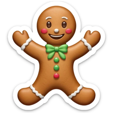 Omino di pan di zenzero con solo glassa bianca  sticker