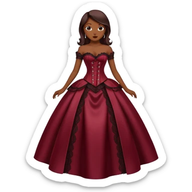 burgundury corset dress sticker