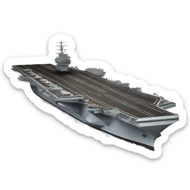 Sky blue aircraft carrier sticker