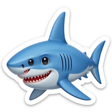 Please create the shark emoji with star eyes for me to copy and paste sticker