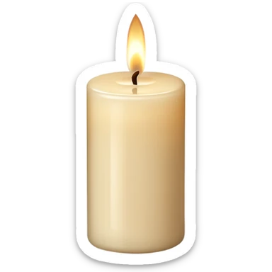 beige chanel candle  sticker