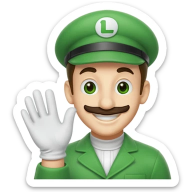 Luigi white gloves sticker