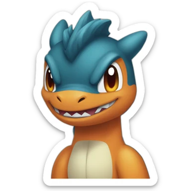 mega charizard with hair sticker