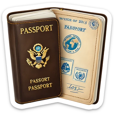 Travelling passport sticker