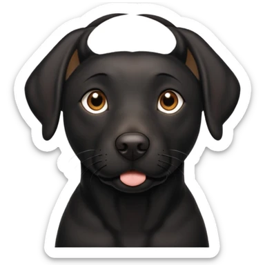 Perro Labrador  negro adulto sticker