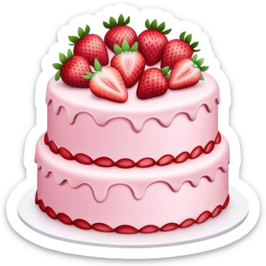 2 tier Strawberry Cake sticker
