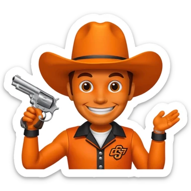 Oklahoma state pistol pete sticker
