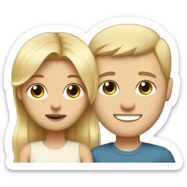 Blonde mom and brunette dad and blonde baby boy sticker