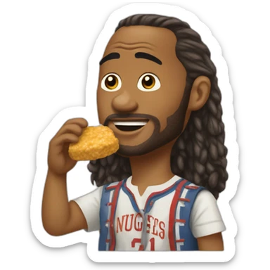 forrest gump eating nuggets sticker