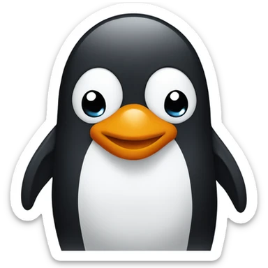 penguin with socks sticker