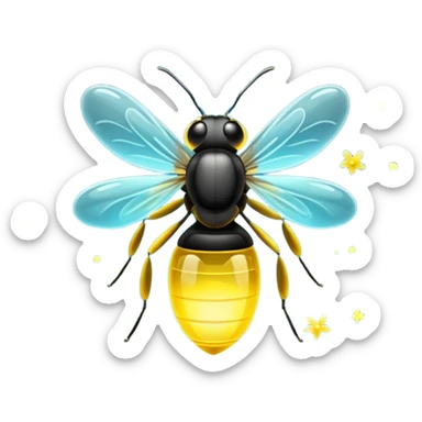 Fireflies scenery sticker