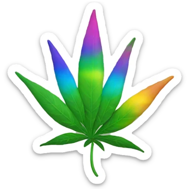 weed rainbow sticker