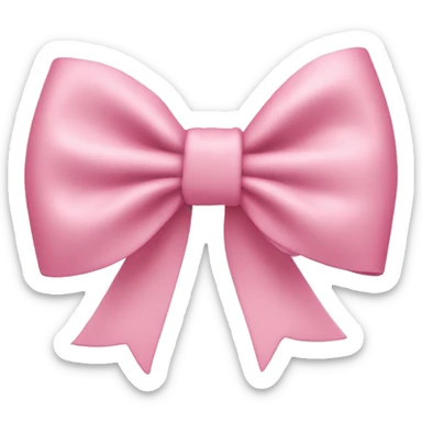 light pink bow on light pink bow sticker