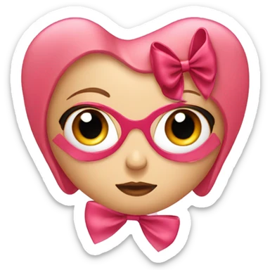 Heart with a coquette bow sticker