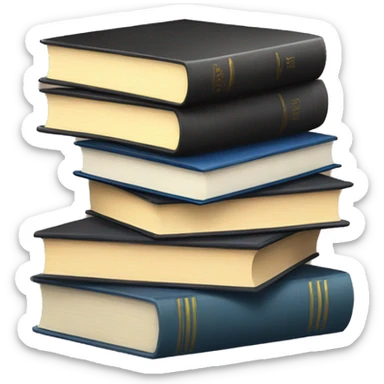 Stack of books  sticker