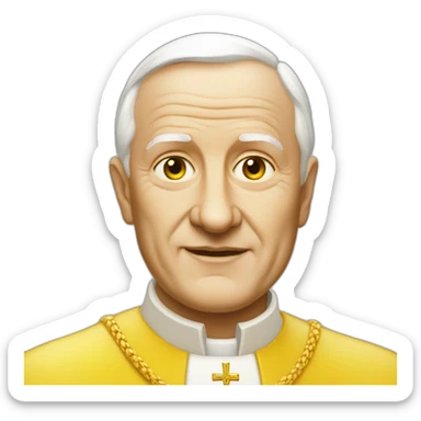 john-paul-ii-with-very-saturated-yellow-skin sticker
