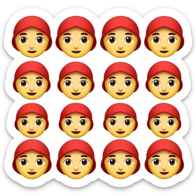 şaşırmış bir yüz, elini ağzına götürmüş, Turkish emoji style sticker
