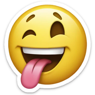 smiley with tongue  sticker