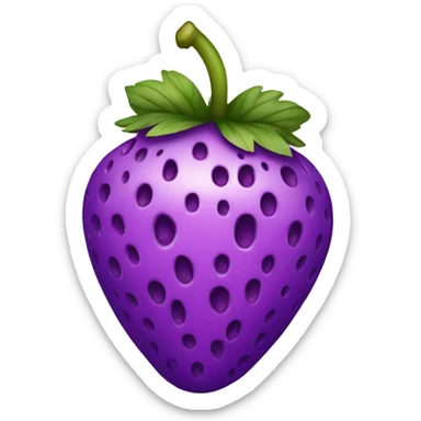 purple strawberry sticker