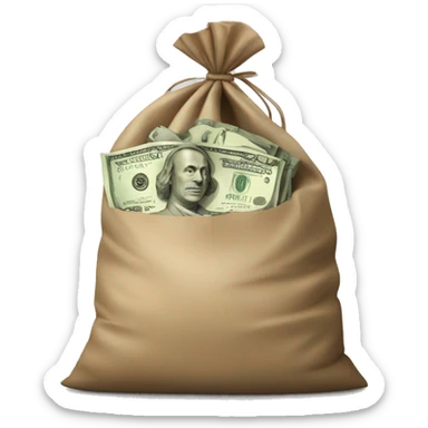 Cash in a bag  sticker
