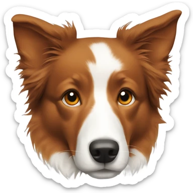 Short hair orange border collie sticker