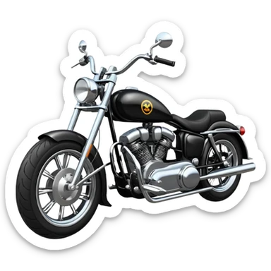 Tandem axle motorcycle (two wheels one in front of the other) sticker