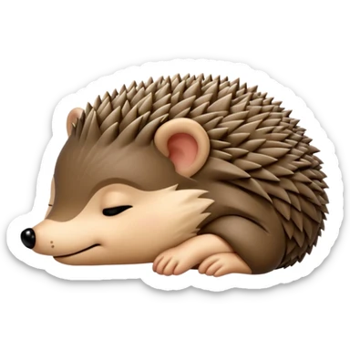 Sleeping Hedgehog sticker
