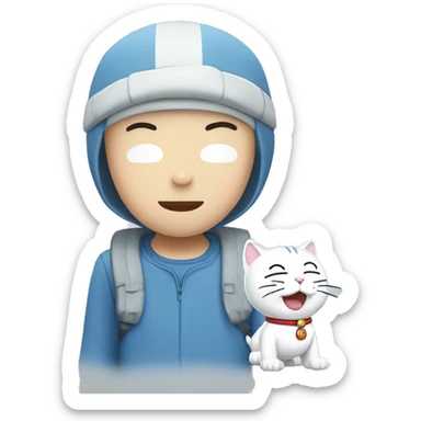 Doraemon white sticker